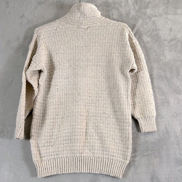 Vintage No Saints basket weave mock neck sweater size M/L - Picture 3 of 8